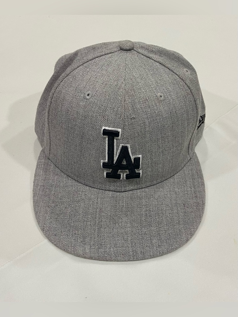 MLB Los Angeles Dodgers 59Fifty New Era Fitted Grey Hat/Cap - Mens Size 7 5/8